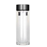 百斯克 BSK-BB832540 典雅茶水分离双层玻璃杯 300ml (单位:个)