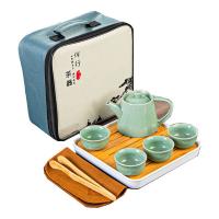 百斯克 BSK-TC232824 轻奢汝窑风时尚旅行茶具套装 茶壶*1+茶杯*4+茶盘*1+茶夹*1+茶巾*1 (单位: 套)