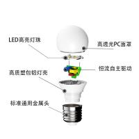 贝工 BG-QP09B-9W LED节能灯泡 白光6500K (单位:个)