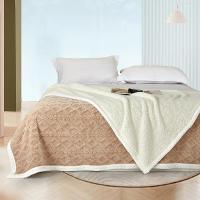 金丝莉（KINTHERI） JT-11360TH 棉绒提花毯 180*200cm 提花绒 (单位:条) 卡其色