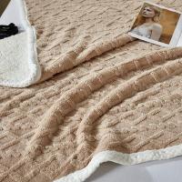 金丝莉（KINTHERI） JT-11360TH 棉绒提花毯 180*200cm 提花绒 (单位:条) 卡其色