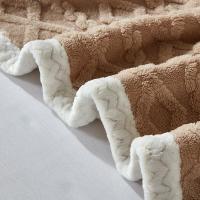 金丝莉（KINTHERI） JT-11360TH 棉绒提花毯 180*200cm 提花绒 (单位:条) 卡其色