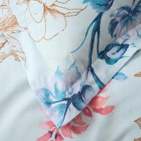 富安娜（fuanna） 倾城花容 床品套件 被套203*229cm+床单：230*240cm+枕套：74*48cm  红白色（单位：套)