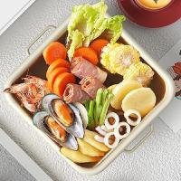 都市太太（DStt） DSWYG24 蒙娜连体四方汤锅 24cm (单位:个) 奶白色