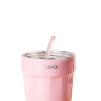 康巴赫（KOBACH）LPB33B01 便携式咖啡杯 330ml 食品级不锈钢 防漏硅胶圈（单位：个）蜜桃粉