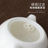 苏氏陶瓷（SUSHI CERAMICS）羊脂玉白瓷 功夫茶具套装 9件套礼盒装（茶杯70ml*6个+过滤组+茶壶210ml+公道杯220ml）（单位：盒）