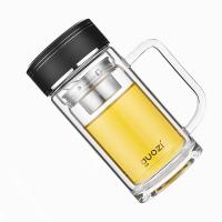 果兹（GUOZI）GZ-S53A星朗双层玻璃办公杯350ml （单位：个）黑色