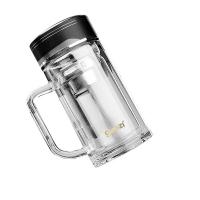 果兹（GUOZI）GZ-S53A星朗双层玻璃办公杯350ml （单位：个）黑色