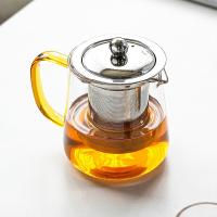 苏氏陶瓷（SUSHI CERAMICS） BL-0015 高硼硅加厚玻璃泡茶壶不锈钢漏网耐高温可烧煮过滤茶壶 550ml (单位:个)