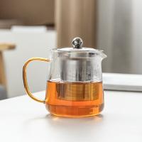苏氏陶瓷（SUSHI CERAMICS） BL-0015 高硼硅加厚玻璃泡茶壶不锈钢漏网耐高温可烧煮过滤茶壶 550ml (单位:个)