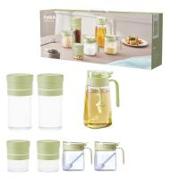 艾逸瑶选 CJ-21129 晶萃系列油壶调味储物罐7件套 油壶600ml*1+调味罐300ml*2+储物罐500ml*2（可扩容至700ml）+储物罐1000ml*2（可扩容至1200ml）（单位：套）