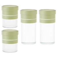 艾逸瑶选 CJ-21127 晶萃系列百变储物罐4件套 储物罐500ml*2(可扩容至700ml)+储物罐1000ml*2(可扩容至1200ml)（单位：套）