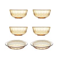 荣事达（Royalstar） RSD-LJ6LP 晶莹雅韵餐具六件套 碗460ML*4+盘19.6CM*2 (单位: 套)