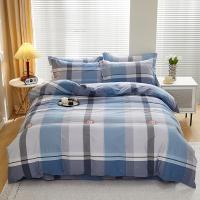 彼加曼 好时光-全棉四件套 BGM-T2408 被套200*230cm床单230*245cm枕套48*74cm*2 (单位:套) 蓝色