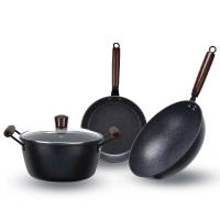 荣事达（Royalstar） RSD006-FJ 麦饭石锅具三件套 32cm+22cm+26cm (单位: 套)