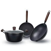 荣事达（Royalstar） RSD006-FJ 麦饭石锅具三件套 32cm+22cm+26cm (单位: 套)