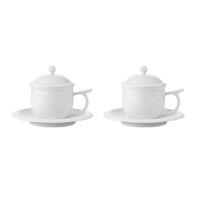 WORLD KITCHEN WK-BH04T15C-JY/KZ 高尔夫杯碟四件组杯子240ml*2 碟子15.3cm*2（单位：套）白色