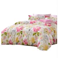 富安娜（fuanna） 100%全棉 床品套件 四件套230*229cm 黄色（单位：套）被套*1+床单*1+枕套*2