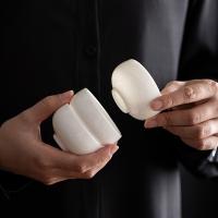 苏氏陶瓷（SUSHI CERAMICS） J0516 茶杯 白瓷中国白个人杯羊脂玉主人杯品茗杯8个装 70ml*8 (单位:套)