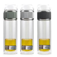 铭创知雨 荣海调纹茶水分离杯 PC-B2049 300ml (单位:个) 颜色随机