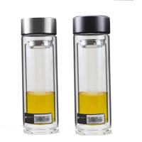 铭创知雨 欣格双层玻璃杯 PC-B1108 300ml (单位:个) 颜色随机