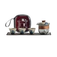 京东京造 手绘山行旅行茶具套装 快客杯户外便携茶具 一壶三杯旅行包*1+茶杯*3+茶壶*1+茶巾*1  13.4*13.1（单位：套）