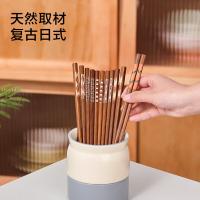 京东京造 JZ-KED178铁木筷子和风雅著 天然原木筷家用实木防滑日式分餐筷 铁木筷*6双礼盒装(单位:盒)