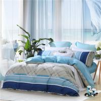 水星家纺（MERCURY） 新蓝语 床品套件 AY5CWD04 四件套200*230cm 蓝色（单位：套）被套：200*230cm*1+床单：240*245cm*1+枕套：48*74cm*2