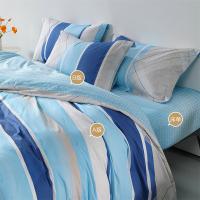 水星家纺（MERCURY） 新蓝语 床品套件 AY5CWD04 四件套200*230cm 蓝色（单位：套）被套：200*230cm*1+床单：240*245cm*1+枕套：48*74cm*2