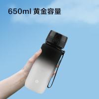 京东京造 渐变运动水壶 塑料杯tritan 水杯77*77*225mm 650ml（单位：个）黑白渐变