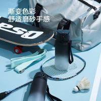 京东京造 渐变运动水壶 塑料杯tritan 水杯77*77*225mm 650ml（单位：个）黑白渐变