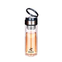 璞莉丝 PLS8072 双层玻璃杯  便携系列 385ml （单位：个) 颜色随机发