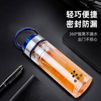 璞莉丝 PLS8072 双层玻璃杯  便携系列 385ml （单位：个) 颜色随机发