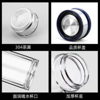 璞莉丝 PLS8072 双层玻璃杯  便携系列 385ml （单位：个) 颜色随机发