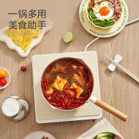 京东京造 MXG2028小奶锅 煮面汤锅 不粘锅雪平锅蒸煮辅食锅 20cm（单位：个） 麦饭石色