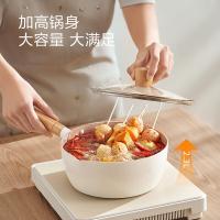 京东京造 MXG2028小奶锅 煮面汤锅 不粘锅雪平锅蒸煮辅食锅 20cm（单位：个） 麦饭石色