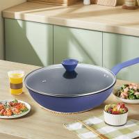 艾逸瑶选 CJ-21116 阿尔伯特炒锅 锅具 30cm 蓝色（单位：个）新老包装随机发货