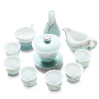 苏氏陶瓷（SUSHI CERAMICS）J0017 忆荷盖碗套组 茶杯*6+茶漏+茶海+盖碗+花茶（单位：套）