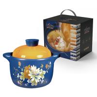 艾逸瑶选 CJ-21103 似锦锂辉石陶瓷煲 锅具 4.6L 蓝色（单位：个）新老包装随机发货