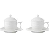 WORLD KITCHEN WK-BH05T16C-JY/KZ 高尔夫五件组水壶750ml杯子240ml*2+茶盘15.3cm*2（单位：套）白色