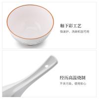 巴米乐（BURNELL） BNL-C307 拾光陶瓷餐具套装 16件套 白色（单位：套）4.5英寸碗*5、5英寸碗*2、勺子*5、8英寸盘*4