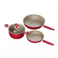 百斯克BSK-GT250506钛有味聚福三件套 炒锅30cm 汤锅22cm 煎锅22cm （单位：套）