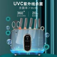 巧媳妇 K-1388-10 智能除菌分类刀具十件套 砍骨刀+生食刀+熟食刀+水果刀+厨房剪+生食菜板+熟食菜板+水果菜板+杀菌刀座+磨刀棒(单位：套) 绿色
