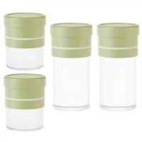 艾逸瑶选 CJ-21127 晶萃系列百变储物罐4件套 储物罐500ml*2/储物罐1000ml*2（可扩容至1200ml）(单位：套)