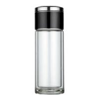 百斯克 BSK-BB210140臻享温显茶水分离双层玻璃杯 300ml（单位：个）