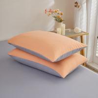 彼加曼 双拼彩棉四件套 BGM-T2462 被套 200*230cm 床单230*250cm 枕套48*74cm*2 (单位:套) 浅橙