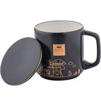 WORLD KITCHEN WK-LZKF/KZ/JY陶瓷杯350ml（单位：个）米白/蜡光黑  颜色随机