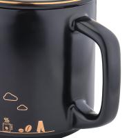 WORLD KITCHEN WK-LZKF/KZ/JY陶瓷杯350ml（单位：个）米白/蜡光黑  颜色随机