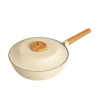 三禾（SANHO） LJ26T8 不粘深煎炒锅 26cm  (单位：个 )奶黄色