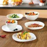 乐美雅 露特莎白玉餐具七件套 礼盒 平盘23cm*2+深盘22cm*2+汤碗19cm*1+饭碗12cm*2 (单位:套)